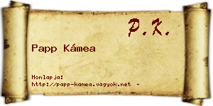 Papp Kámea névjegykártya